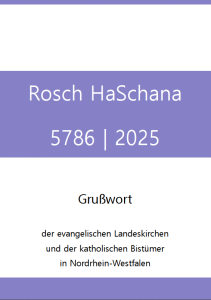 Ökumenisches Grußwort zum jüdischen Neujahrsfest 5786